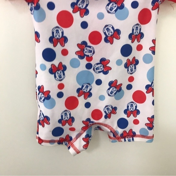 3/$15 Disney infant baby Minnie Mouse red white and blue ONE PIECE bathing suit - Picture 8 of 9